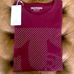 True Religion Men's Short Sleeve Wavy Horseshoe Tee. Brand New Never Worn.